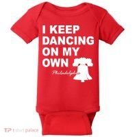 Dancing On My Own Philadelphia Baseball Baby Bodysuit thumb 0