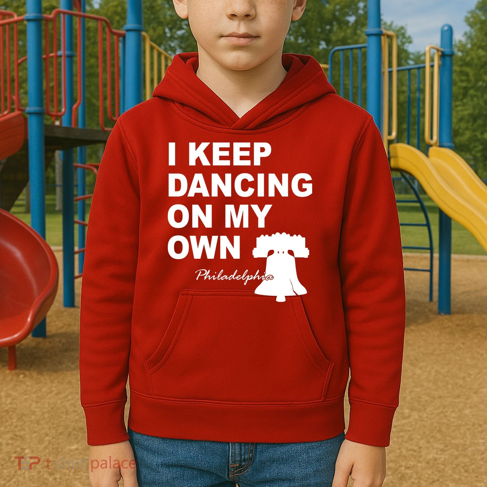 Dancing On My Own Philadelphia Baseball Kids Hoodie