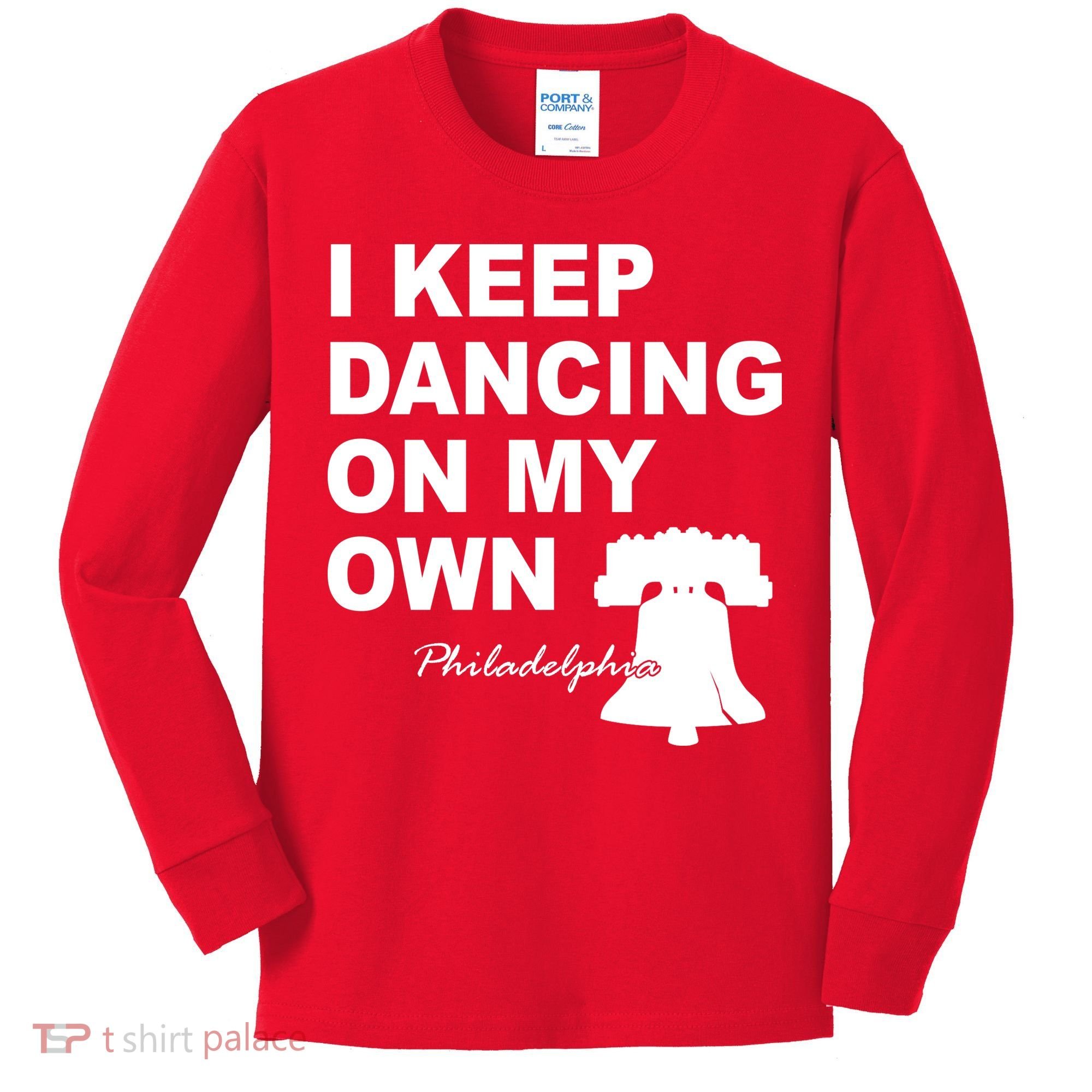 Dancing On My Own Philadelphia Baseball Kids Long Sleeve Shirt