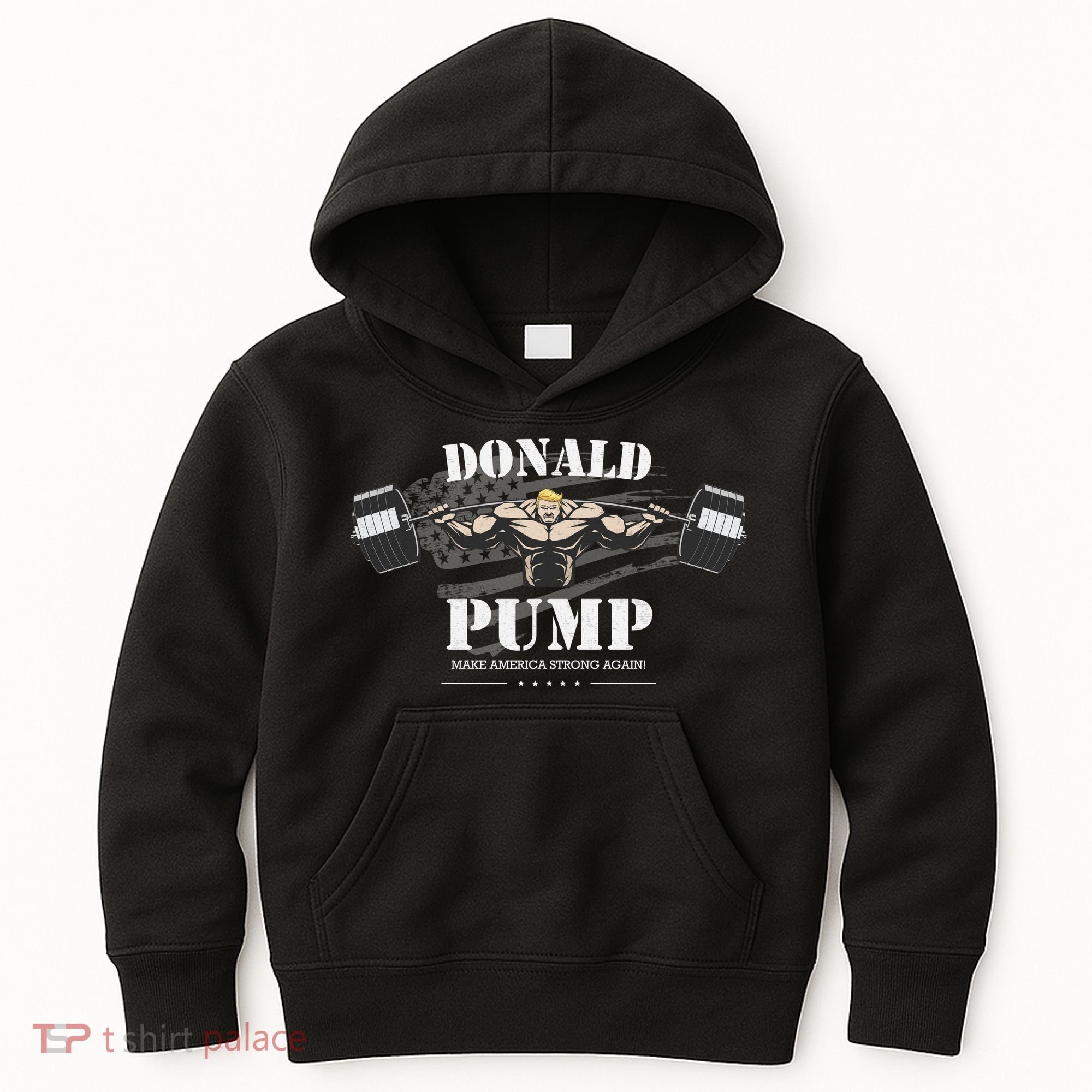  Donald Pump Make America Strong Again Kids Hoodie