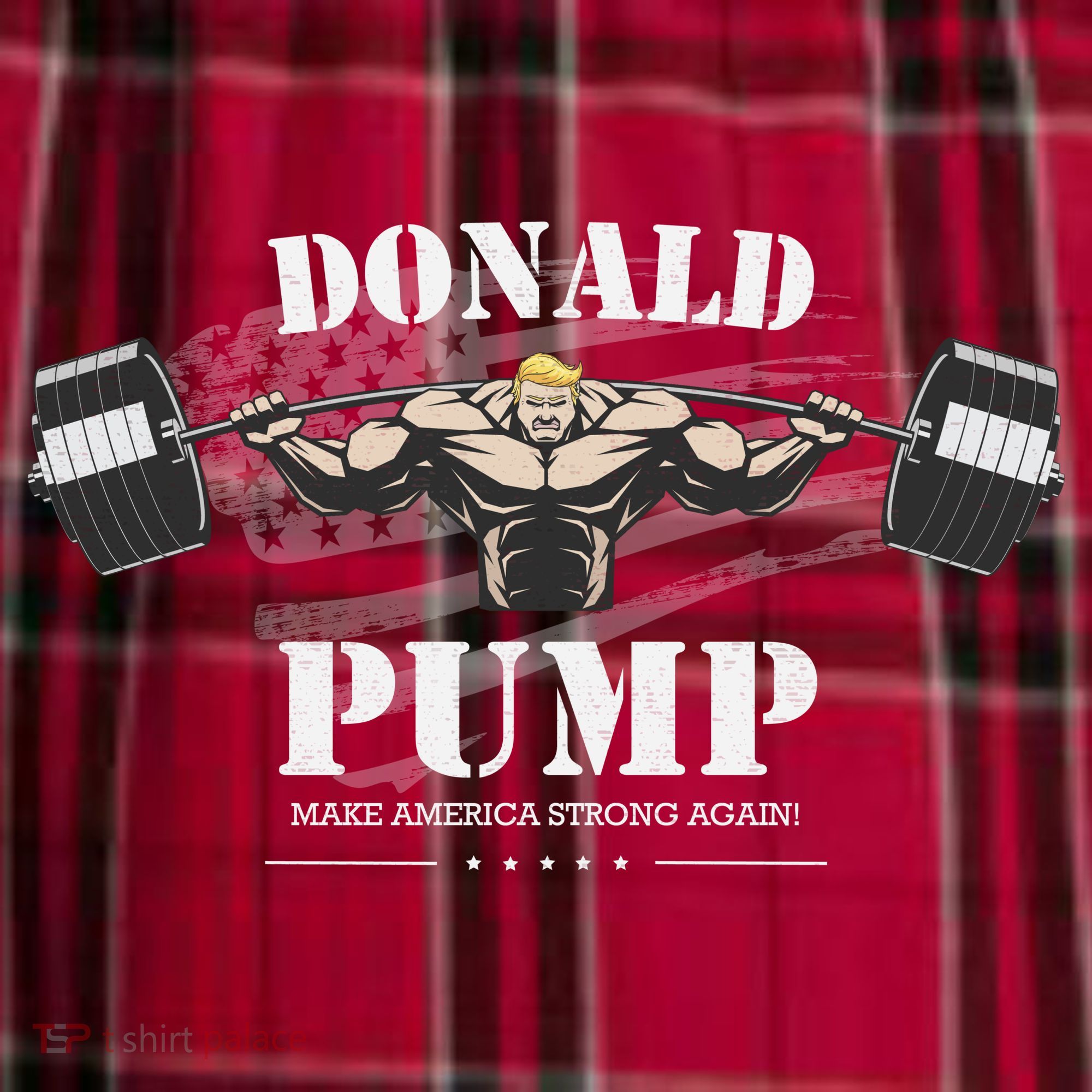  Donald Pump Make America Strong Again Men's Flannel Plaid Pajama Pants