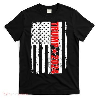 Donald Trump 2024 Distressed US Flag T-Shirt