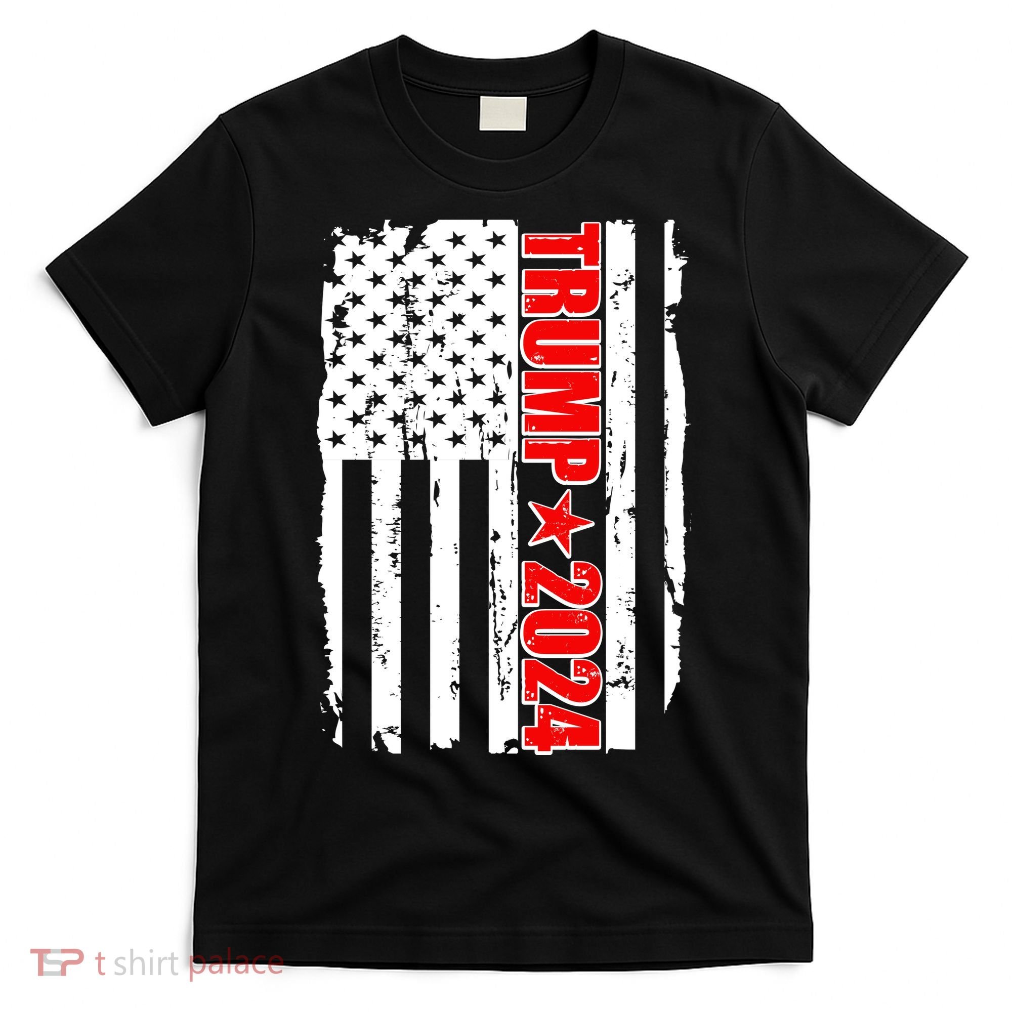 Donald Trump 2024 Distressed US Flag T-Shirt
