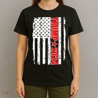 Donald Trump 2024 Distressed US Flag T-Shirt thumb 4
