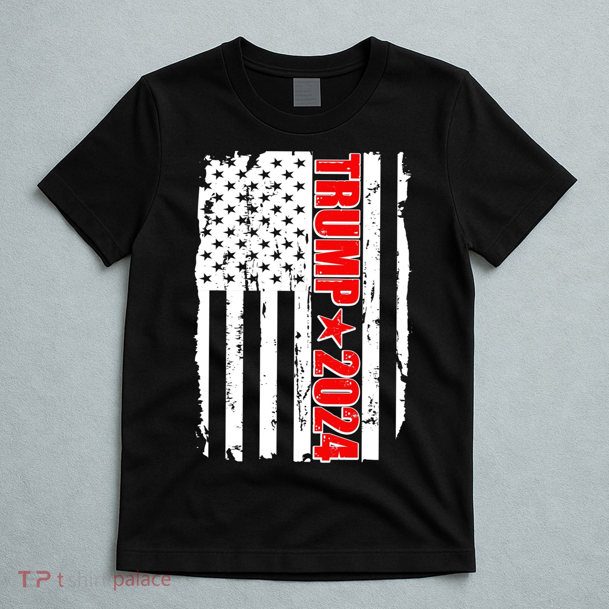 Donald Trump 2024 Distressed US Flag T-Shirt