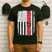 Donald Trump 2024 Distressed US Flag T-Shirt thumb 6