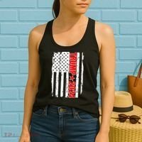 Donald Trump 2024 Distressed US Flag Women's Tank Top thumb 2