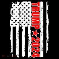 Donald Trump 2024 Distressed US Flag Women's Tank Top thumb 5