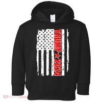 Donald Trump 2024 Distressed US Flag Toddler Hoodie thumb 0