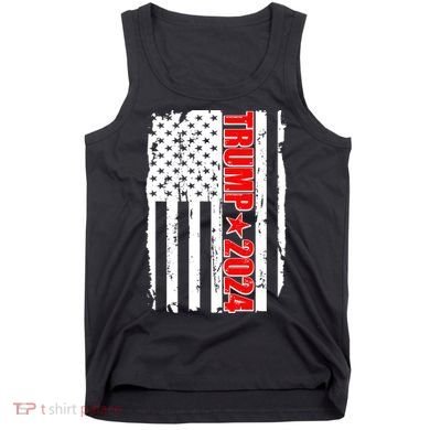 Donald Trump 2024 Distressed US Flag Tank Top