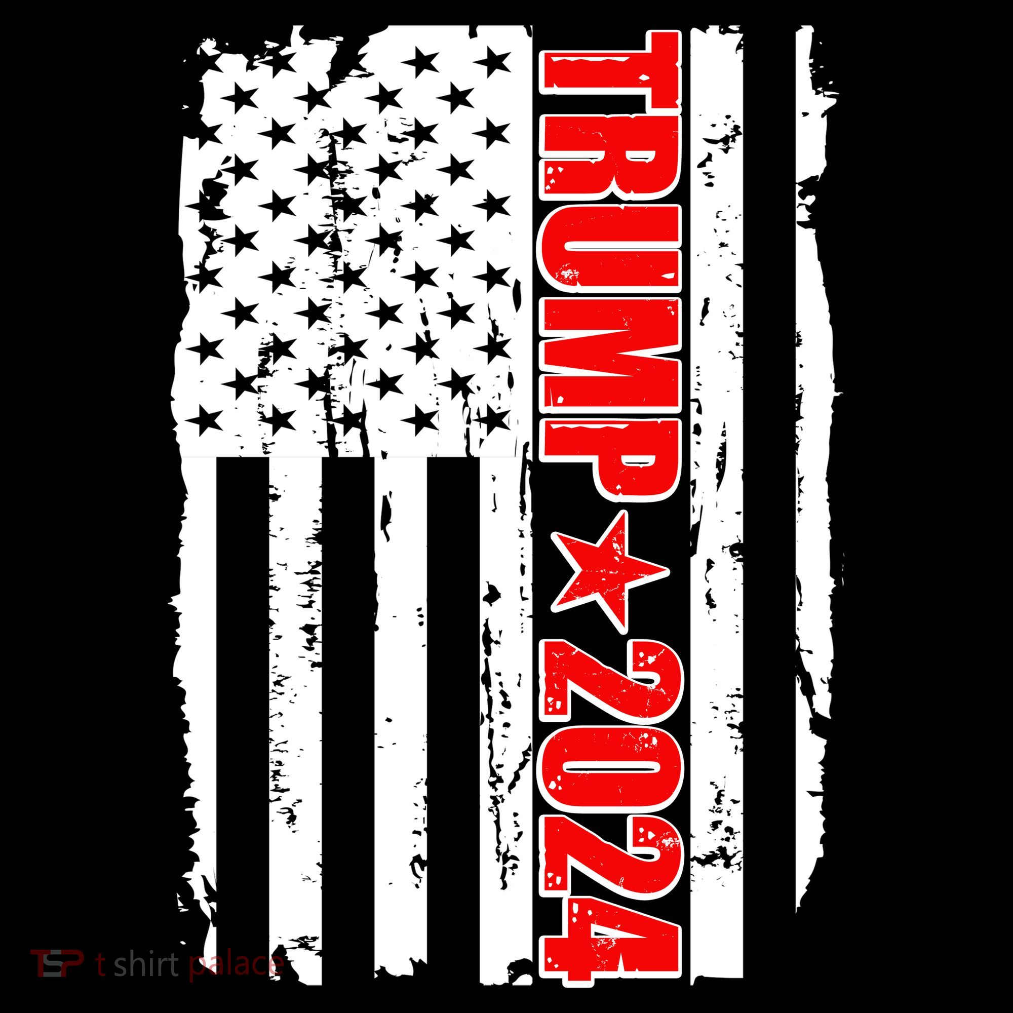 Donald Trump 2024 Distressed US Flag Kids Sweatshirt