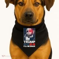 Donald Trump 2024 I'll Be Back USA-Made Doggie Bandana thumb 1