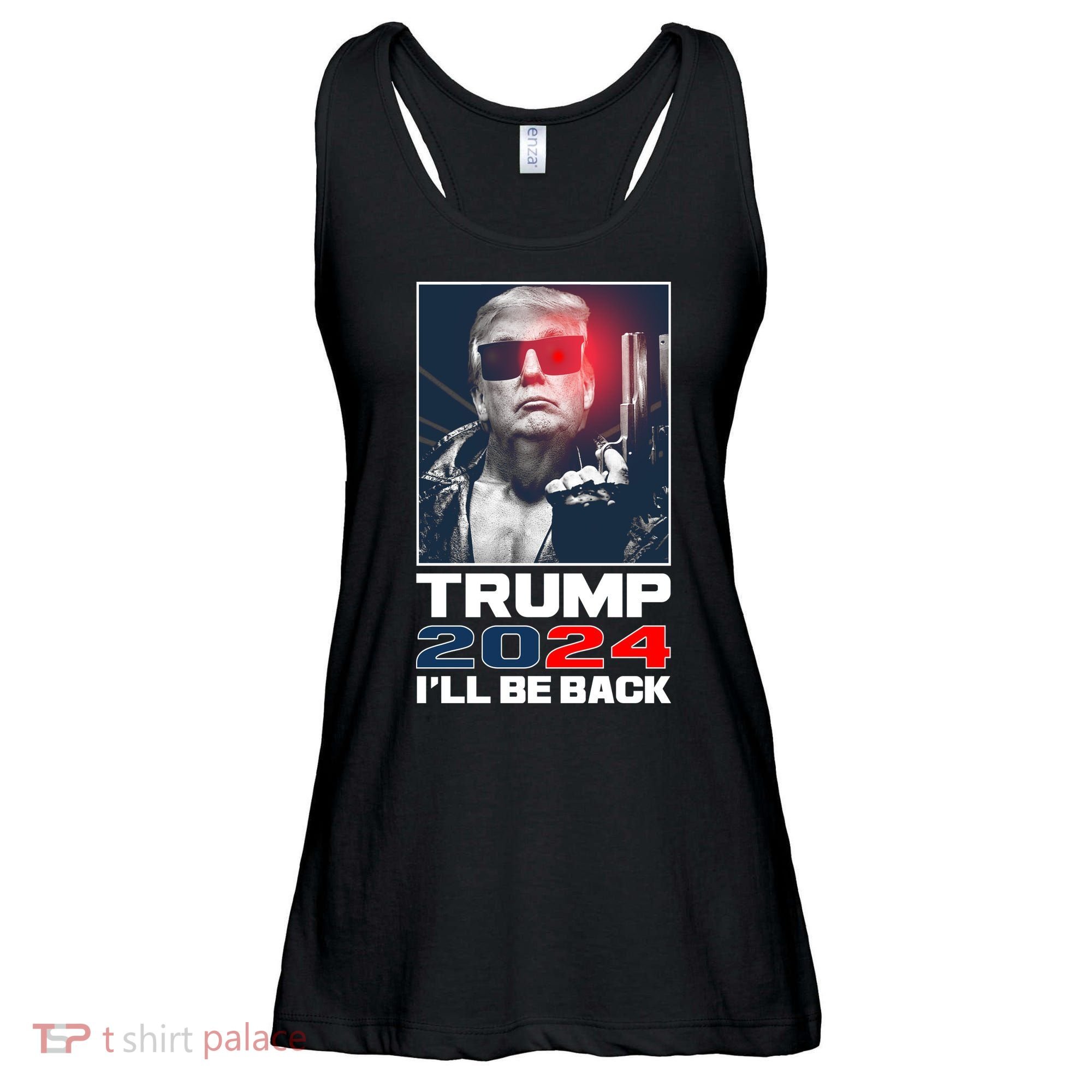 Donald Trump 2024 I'll Be Back Ladies Essential Flowy Tank