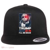 Donald Trump 2024 I'll Be Back Flat Bill Trucker Hat thumb 0