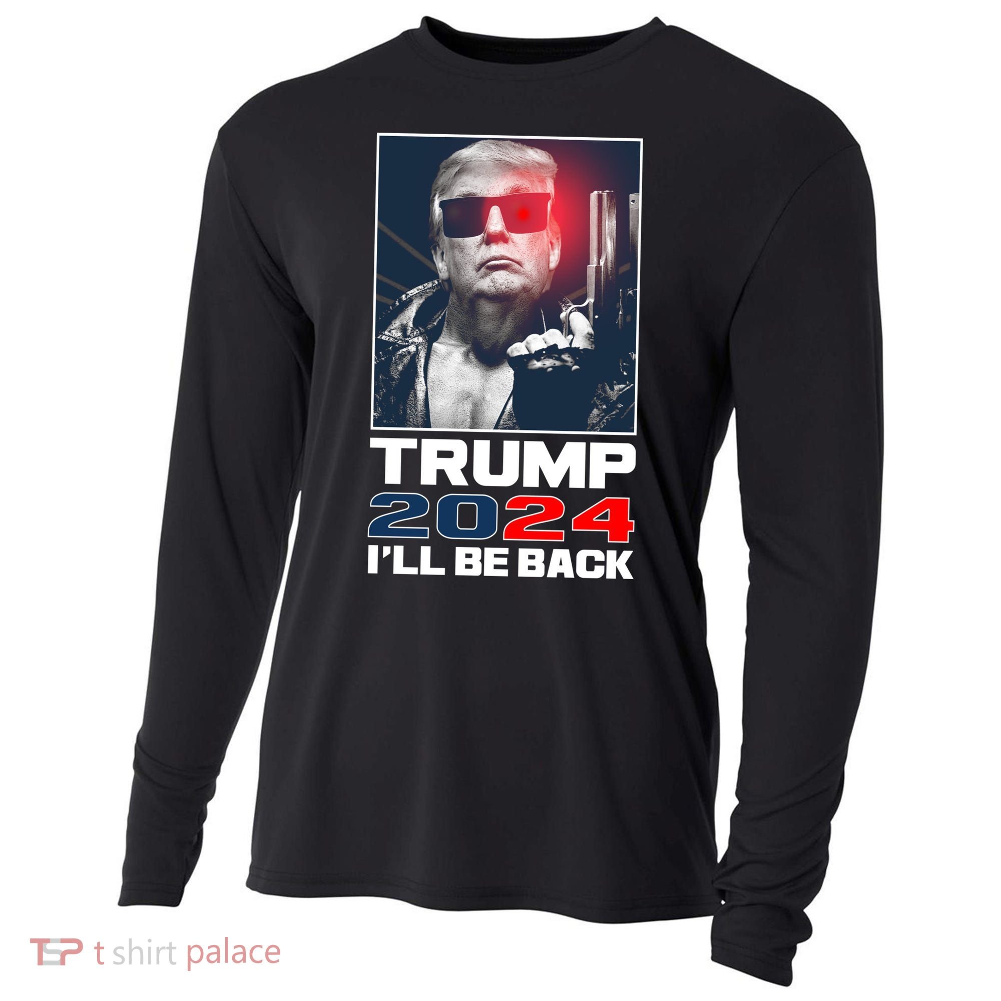Donald Trump 2024 I'll Be Back Cooling Performance Long Sleeve Crew