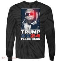 Donald Trump 2024 I'll Be Back Tie-Dye Long Sleeve Shirt thumb 0
