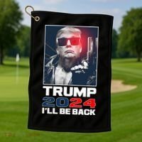 Donald Trump 2024 I'll Be Back Golf Towel thumb 1