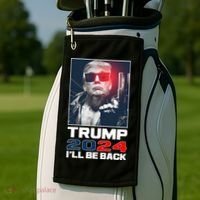 Donald Trump 2024 I'll Be Back Golf Towel thumb 2