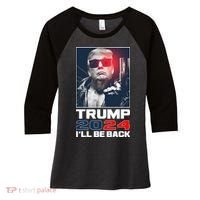 Donald Trump 2024 I'll Be Back Women's Tri-Blend 3/4-Sleeve Raglan Shirt thumb 0