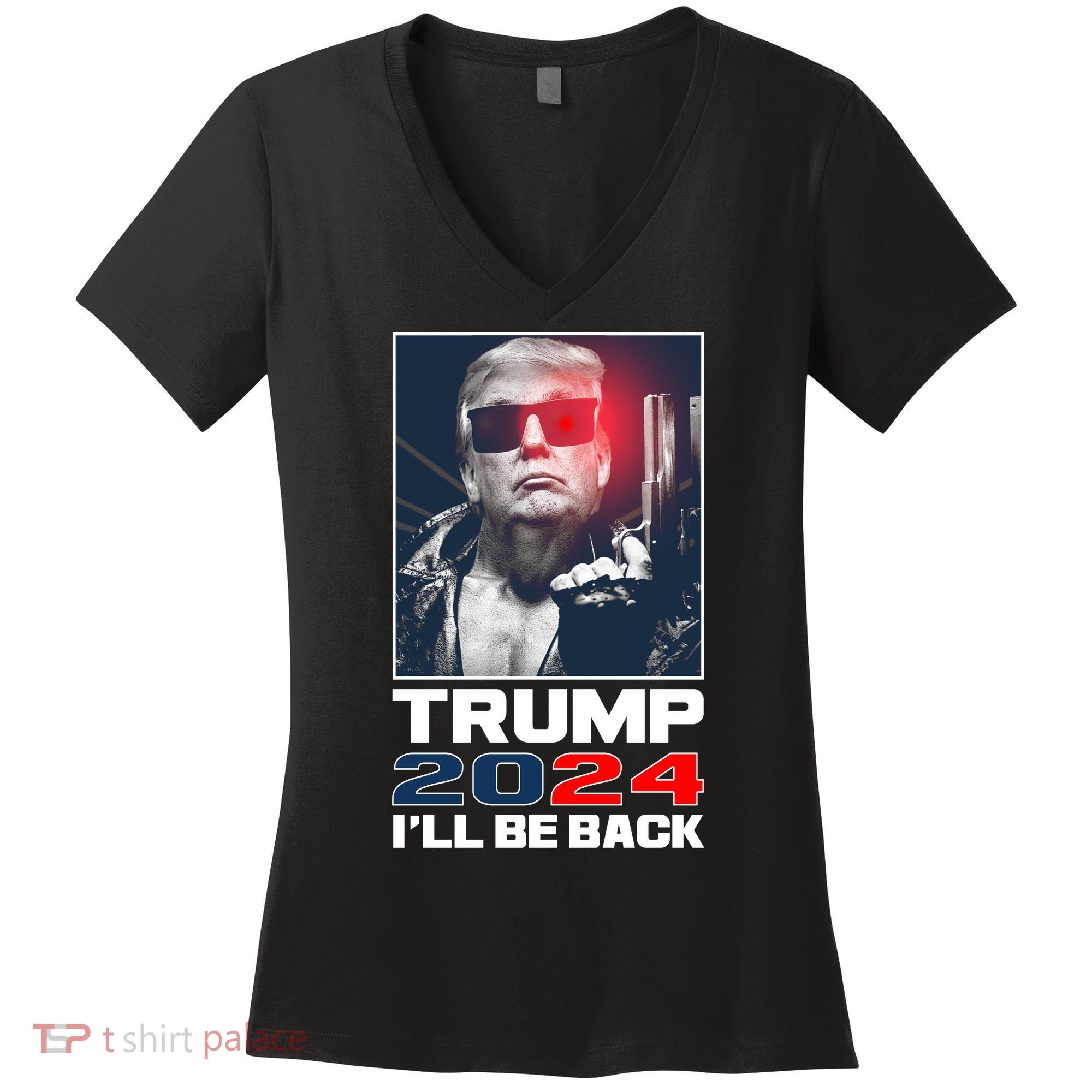 Donald Trump 2024 I'll Be Back Women's V-Neck T-Shirt