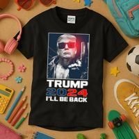 Donald Trump 2024 I'll Be Back Kids T-Shirt thumb 3
