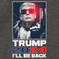Donald Trump 2024 I'll Be Back Vector Backpack thumb 2