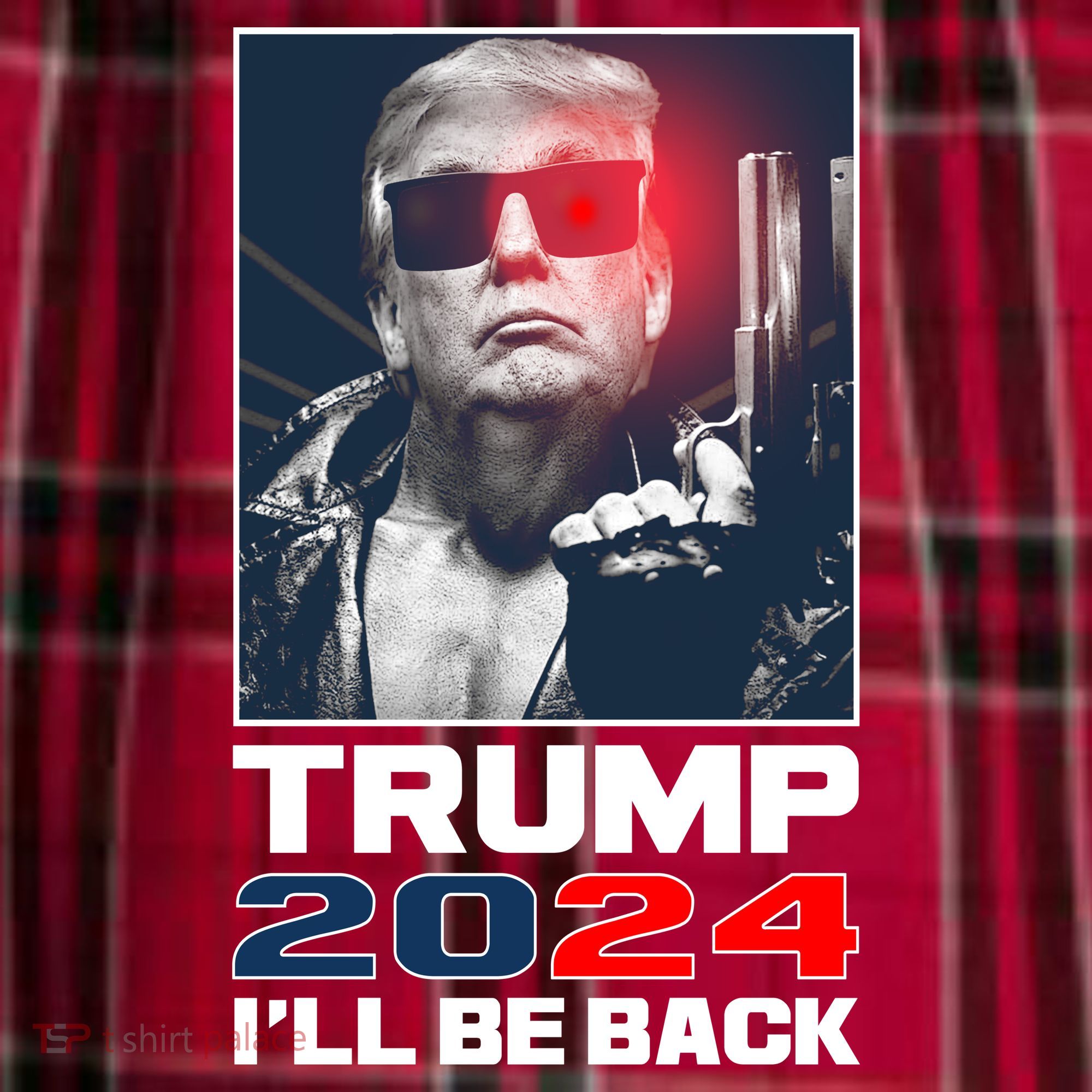 Donald Trump 2024 I'll Be Back Women's Flannel Plaid Pajama Pants