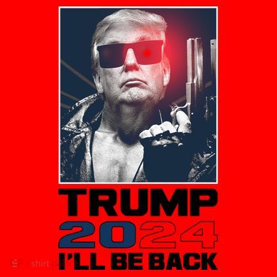 Donald Trump 2024 I'll Be Back Santa Hat