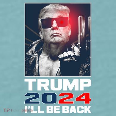 Donald Trump 2024 I'll Be Back Sueded Cloud Jersey T-Shirt