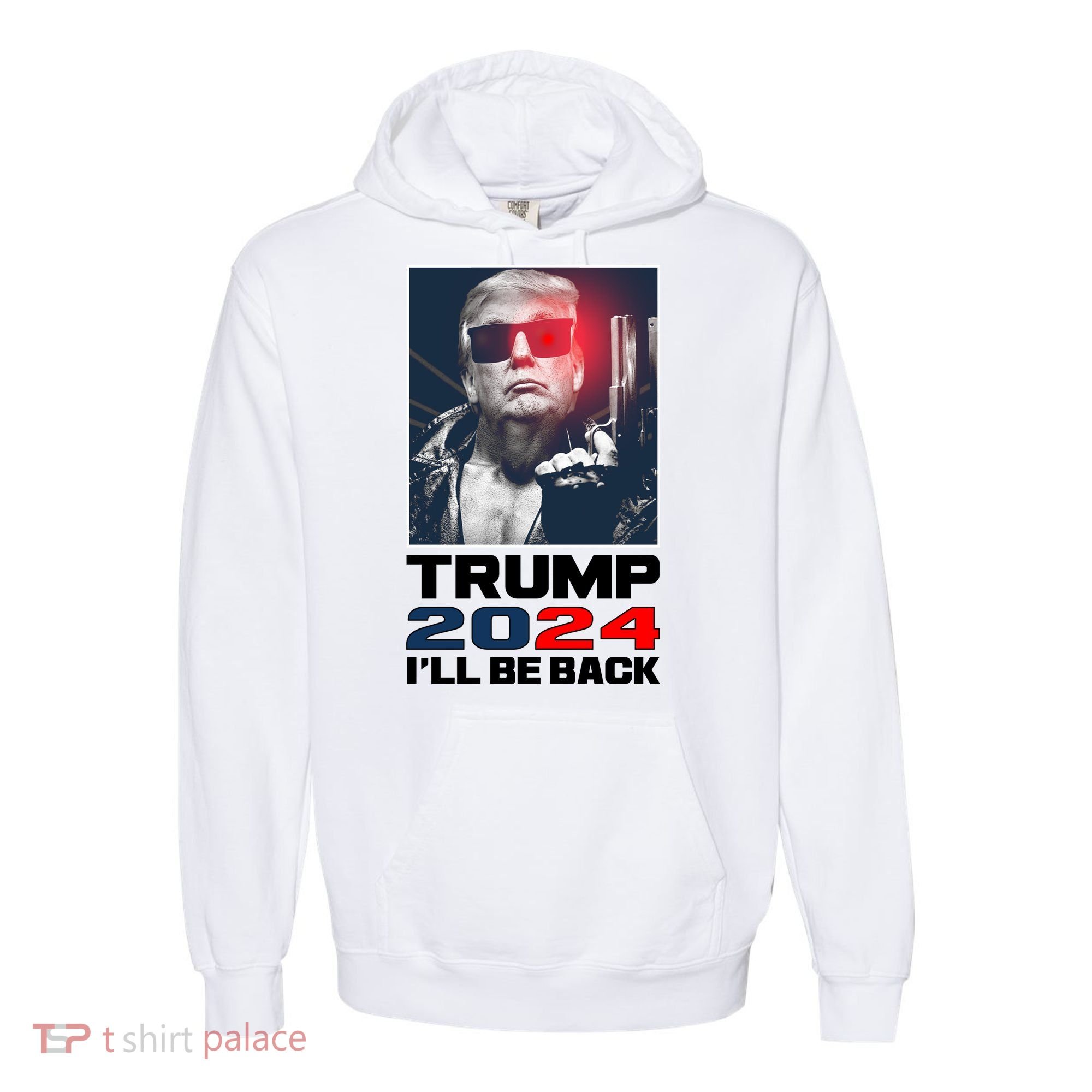 Donald Trump 2024 I'll Be Back Comfort Colors Garment-Dyed Hooded Sweatshirt