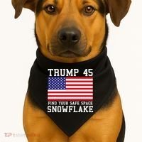 Donald Trump 45 Find Your Safe Space Snowflake USA USA-Made Doggie Bandana thumb 1