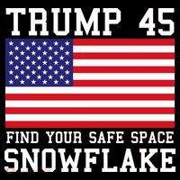 Donald Trump 45 Find Your Safe Space Snowflake USA Women's Hoodie thumb 2
