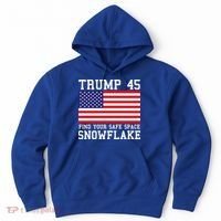 Donald Trump 45 Find Your Safe Space Snowflake USA Hoodie thumb 0