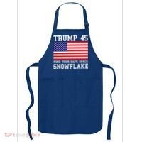 Donald Trump 45 Find Your Safe Space Snowflake USA Apron thumb 0