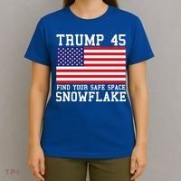 Donald Trump 45 Find Your Safe Space Snowflake USA T-Shirt thumb 4