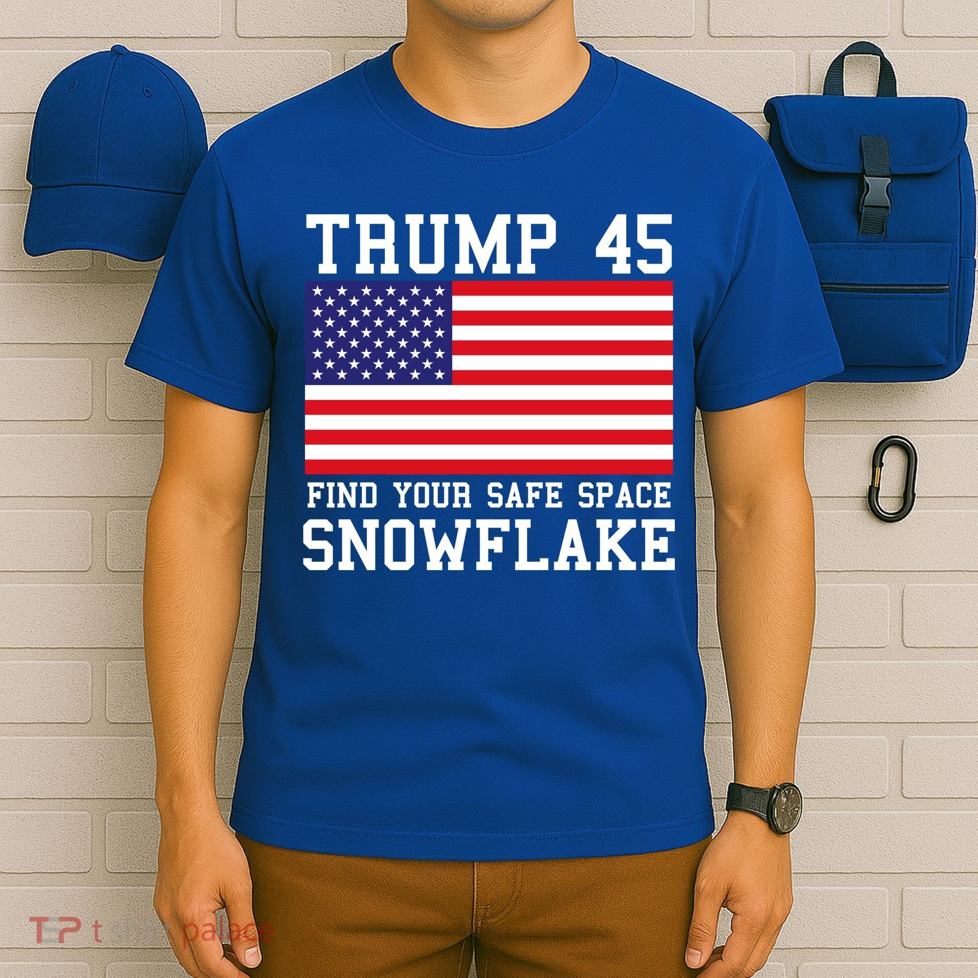 Donald Trump 45 Find Your Safe Space Snowflake USA T-Shirt