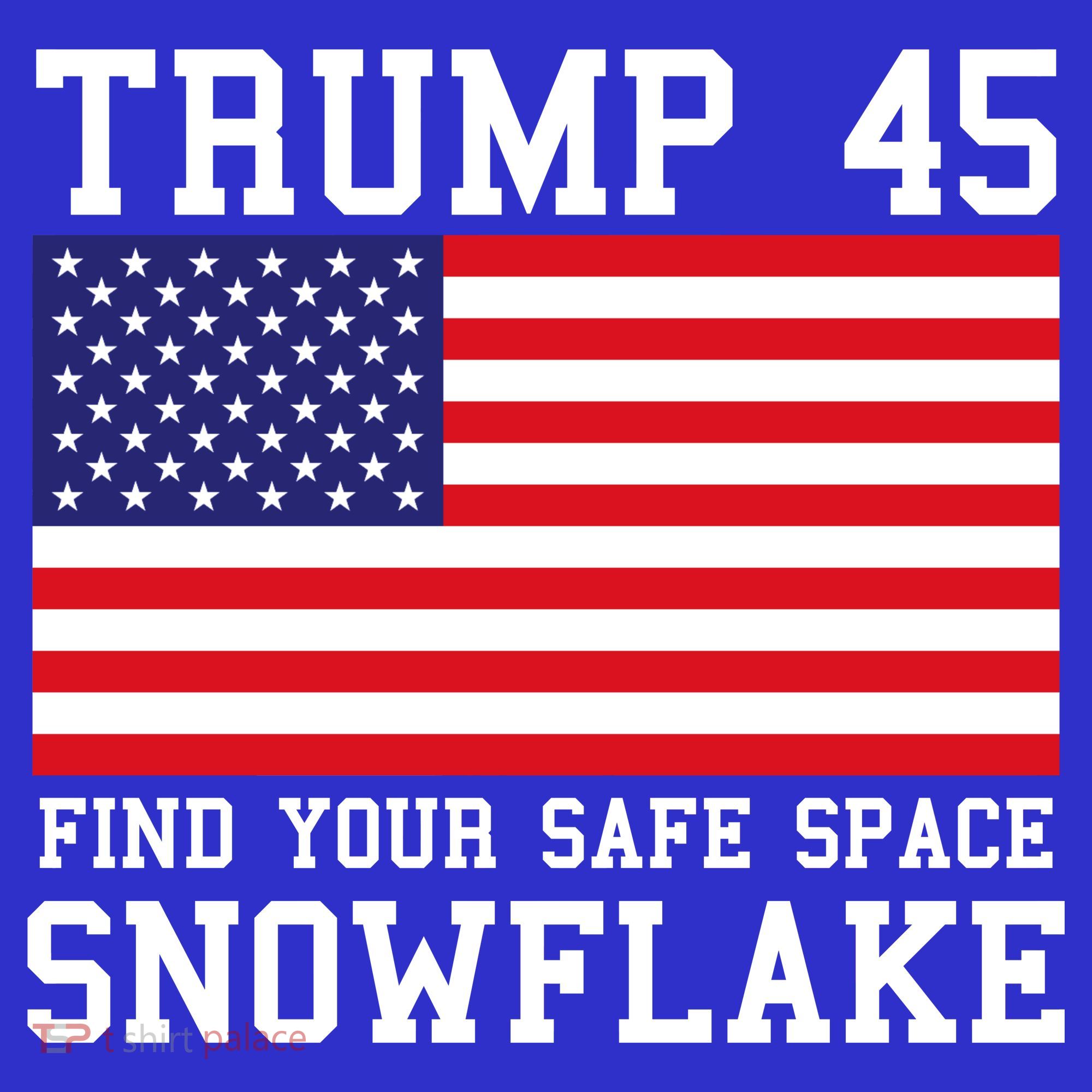 Donald Trump 45 Find Your Safe Space Snowflake USA Mousepad