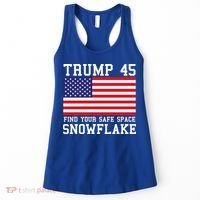 Donald Trump 45 Find Your Safe Space Snowflake USA Women's Tank Top thumb 0