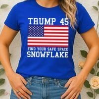 Donald Trump 45 Find Your Safe Space Snowflake USA Women's T-Shirt thumb 2