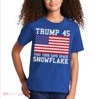 Donald Trump 45 Find Your Safe Space Snowflake USA Kids T-Shirt thumb 2