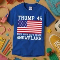 Donald Trump 45 Find Your Safe Space Snowflake USA Kids T-Shirt thumb 3
