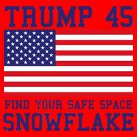 Donald Trump 45 Find Your Safe Space Snowflake USA Santa Hat thumb 1