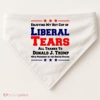Donald Trump 45TH PRESIDENT POTUS Liberal Tears USA-Made Doggie Bandana thumb 0