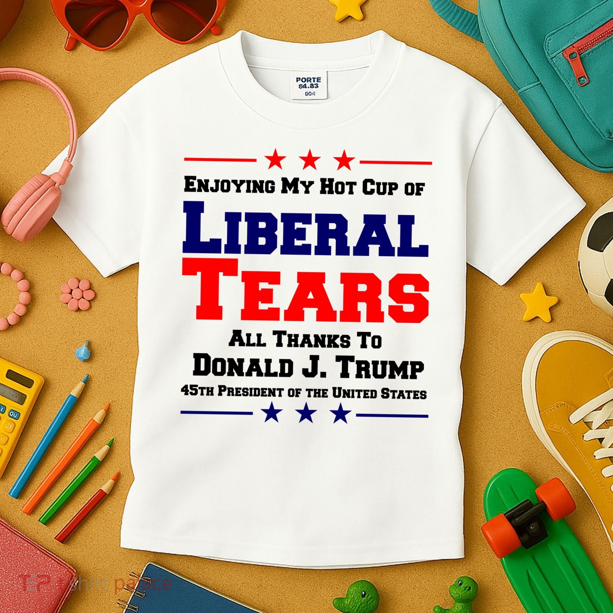 Donald Trump 45TH PRESIDENT POTUS Liberal Tears Kids T-Shirt