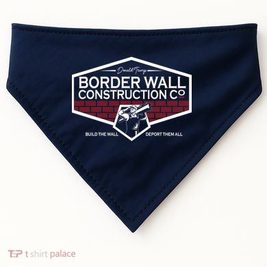 Donald Trump Border Wall Construction USA-Made Doggie Bandana