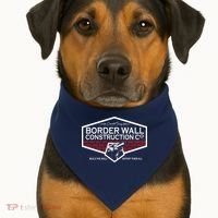 Donald Trump Border Wall Construction USA-Made Doggie Bandana thumb 1