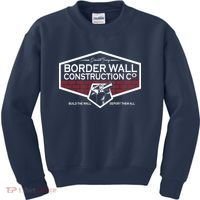 Donald Trump Border Wall Construction Kids Sweatshirt thumb 0