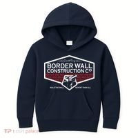 Donald Trump Border Wall Construction Kids Hoodie thumb 0