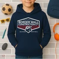 Donald Trump Border Wall Construction Kids Hoodie thumb 2