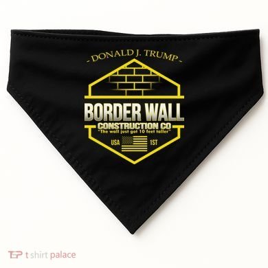 Donald Trump Border Wall Construction Co USA-Made Doggie Bandana